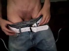 Really Really Hot Guy with Stubble Wanking His Big Cock